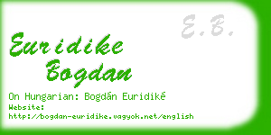 euridike bogdan business card
